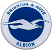 A white and blue badge with a bird

Description automatically generated