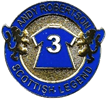 A blue and gold badge with a number and two lions

Description automatically generated