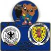 A blue and yellow badge with a bear holding a trophy

Description automatically generated